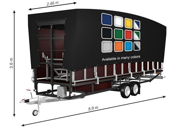 Alspaw profiled middle mobile stage 7,5m x 6m x 5,1m