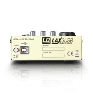 LD Systems LAX Series - 3-Channel USB Mixer with Phantom Power