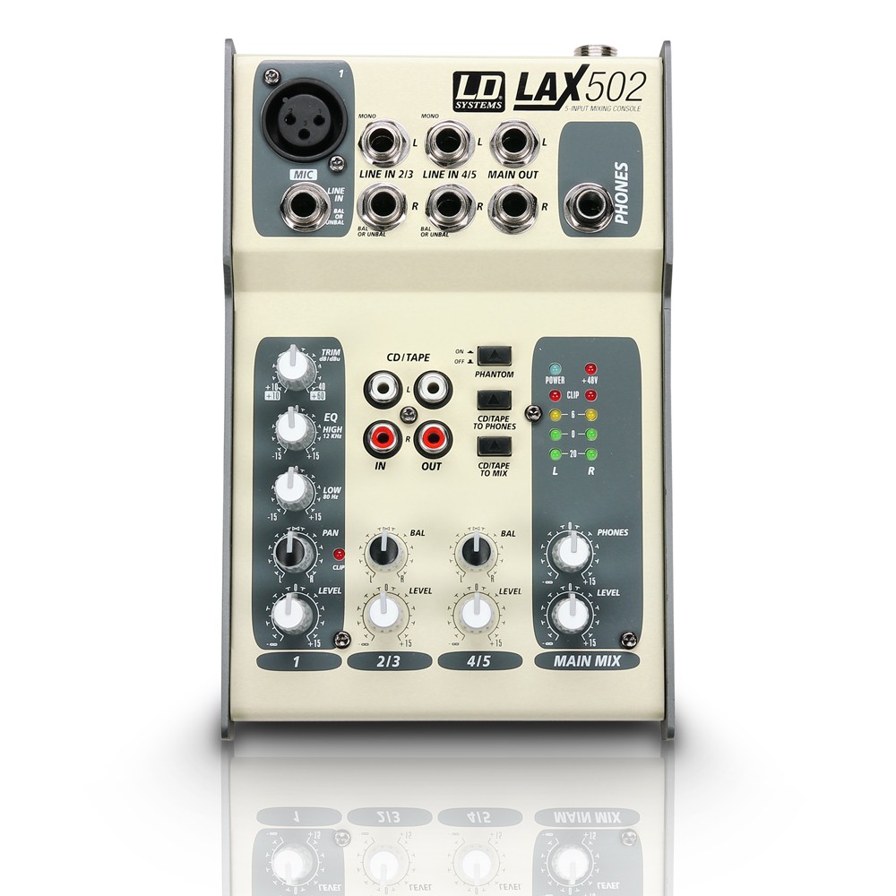 LD Systems LAX Series - Mixer 5-channel with Phantom Power
