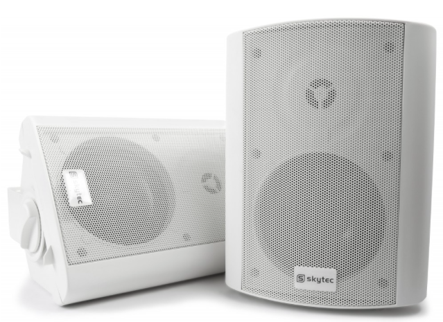 SkyTec Amplified 2-way speaker set, 100W , white