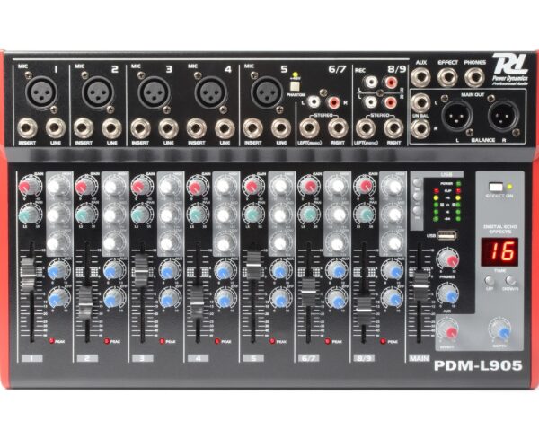 PDM-L905 Music Mixer 9-Channel MP3/ECHO